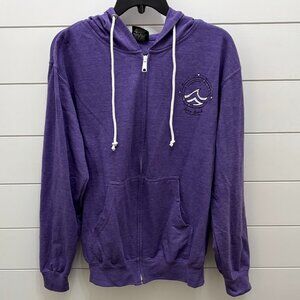 Prairie Mountain Long Beach Washington Adult Purple Zip Up Hoodie